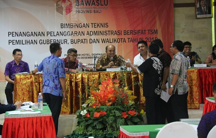 Bawaslu Bali Gelar Bimbingan Teknis Penanganan Pelanggaran Administrasi Bersifat TSM Bagi Panwas Kabupaten/Kota se-Bali 