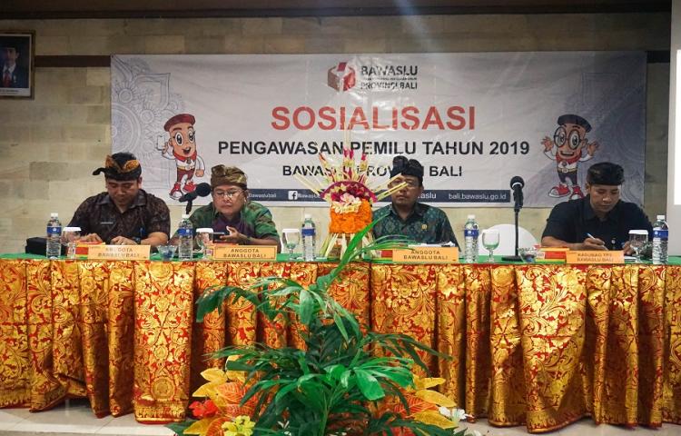 Bawaslu Bali Gelar Sosialisasi Pengawasan Tahapan Pileg dan Pilpres