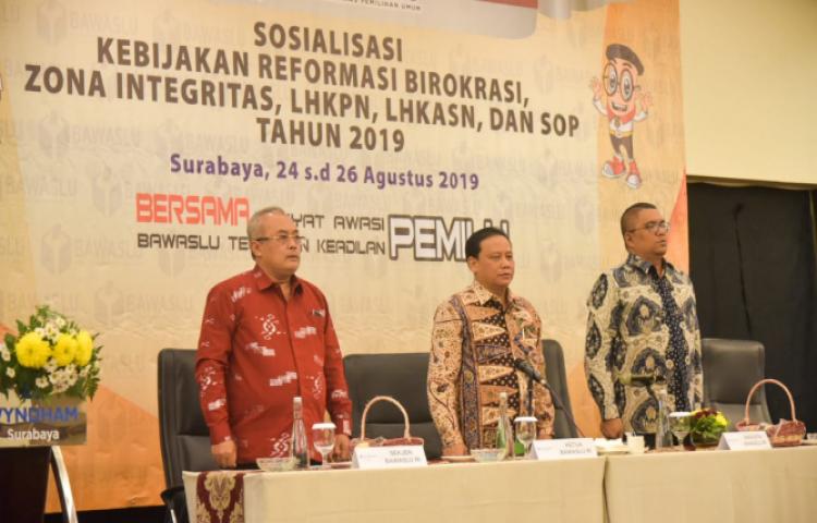 Bawaslu Provinsi Bali Menghadiri Kegiatan Sosialisasi Kebijakan Reformasi Birokrasi, Zona Integritas, LHKPN, LHKASN, dan SOP tahun 2019