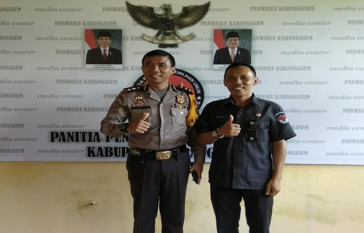 Kunjungan Kapolres Karangasem ke Panwaslu Kabupaten Karangasem 