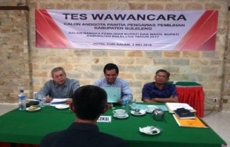 PELAKSANAAN TES WAWANCARA CALON ANGGOTA PANITIA PENGAWAS PEMILIHAN KABUPATEN BULELENG