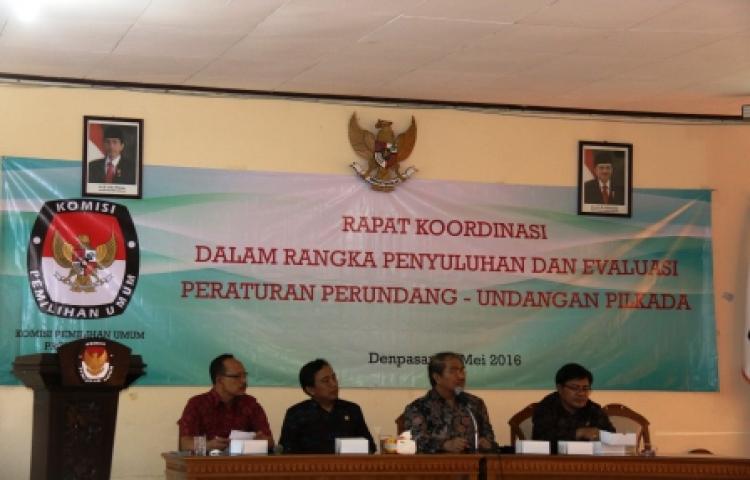 RAPAT KOORDINASi DALAM RANGKA PENYULUHAN DAN EVALUASI PERATURAN PERUNDANG-UNDANGAN  PILKADA