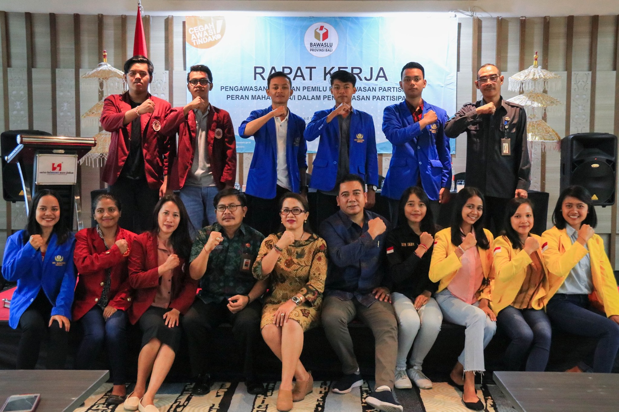 Bawaslu Provinsi Bali Menggelar Rapat Kerja Tahapan Pemilu Pengawasan Partisipatif dengan Organisasi BEM Universitas Se-Bali