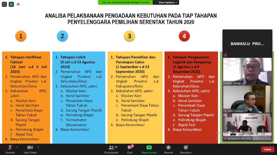 Rapat “Persiapan Pengadaan Alat Perlindungan Diri” bagi jajaran Pengawas Pemilu