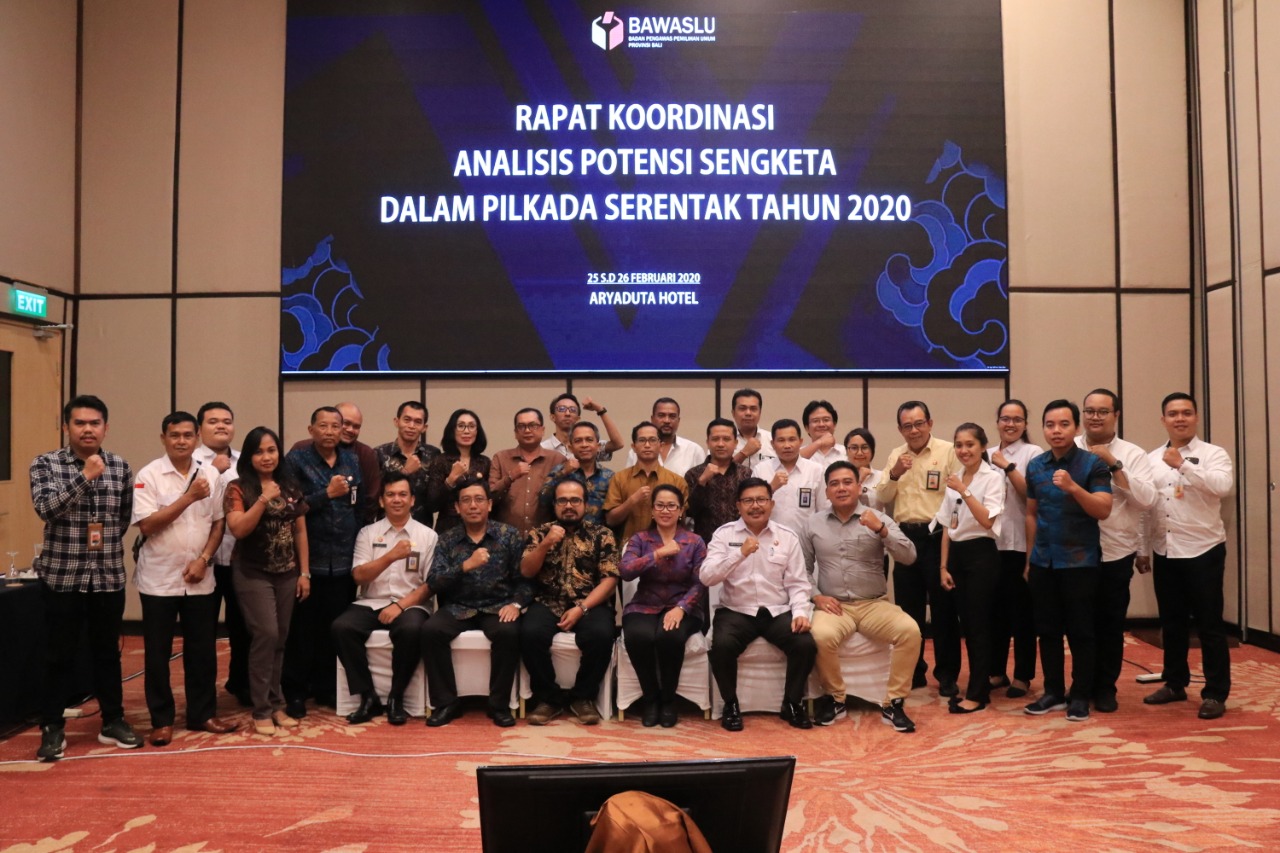 BAWASLU PROVINSI BALI MENGGELAR RAKOR ANALISIS POTENSI SENGKETA DALAM PILKADA SERENTAK TAHUN 2020