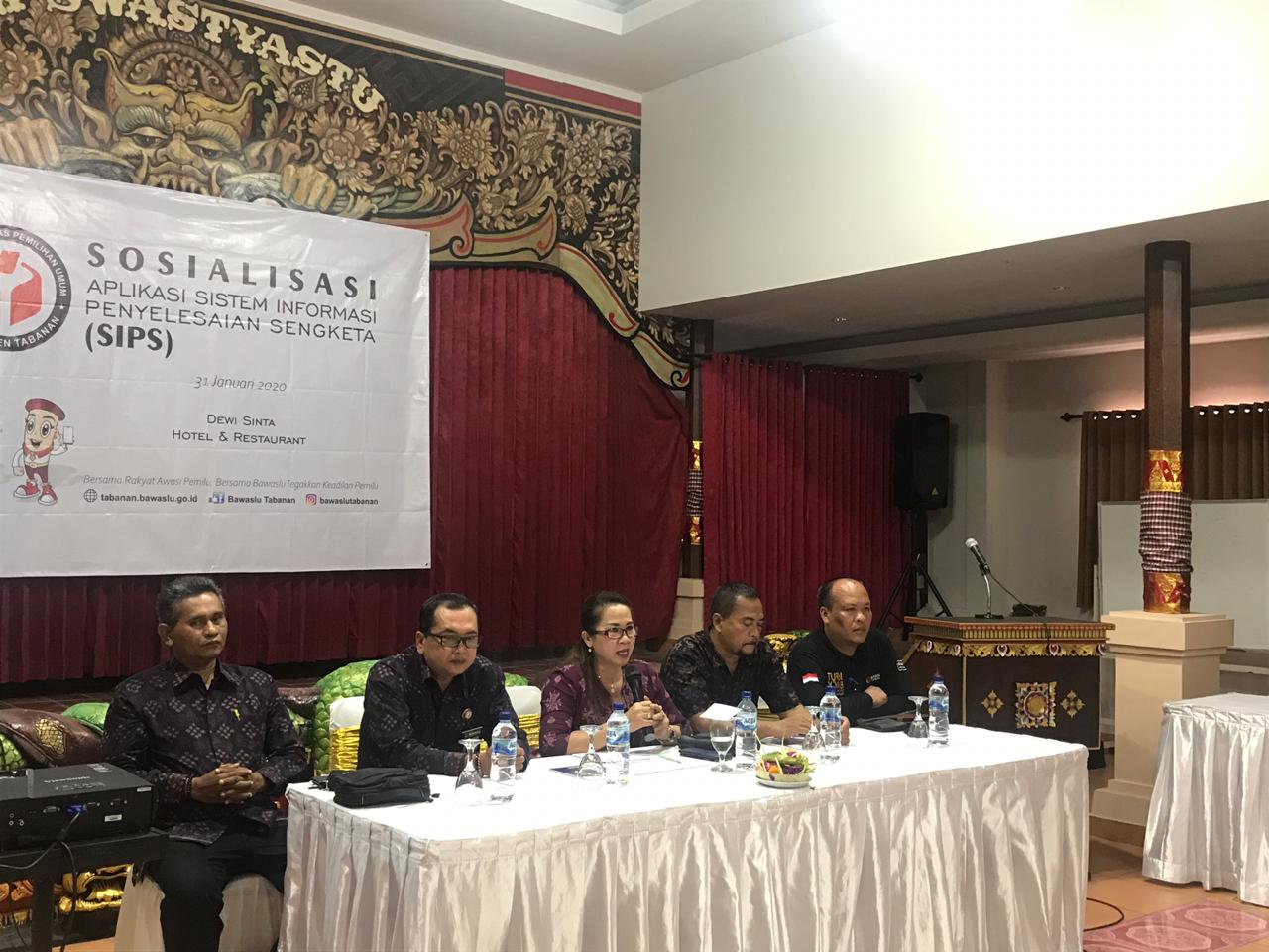 Sosialisasi Aplikasi Sistem Informasi Penyelesaian Sengketa (SIPS) di Kabupaten Tabanan