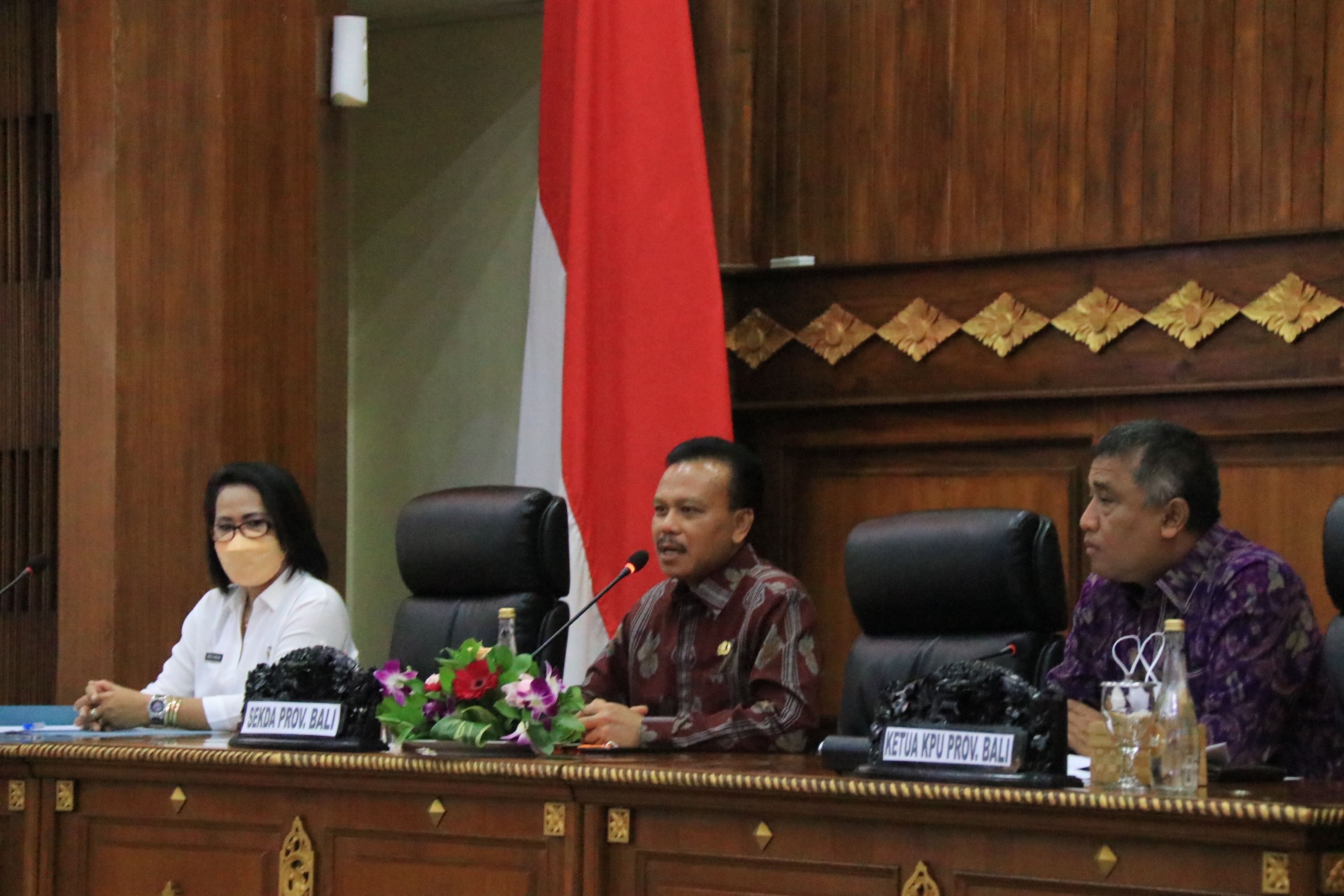 Rapat Koordinasi Persiapan Pilkada Serentak 2024, Indra Minta KPU dan Bawaslu Utamakan Efisiensi Anggaran