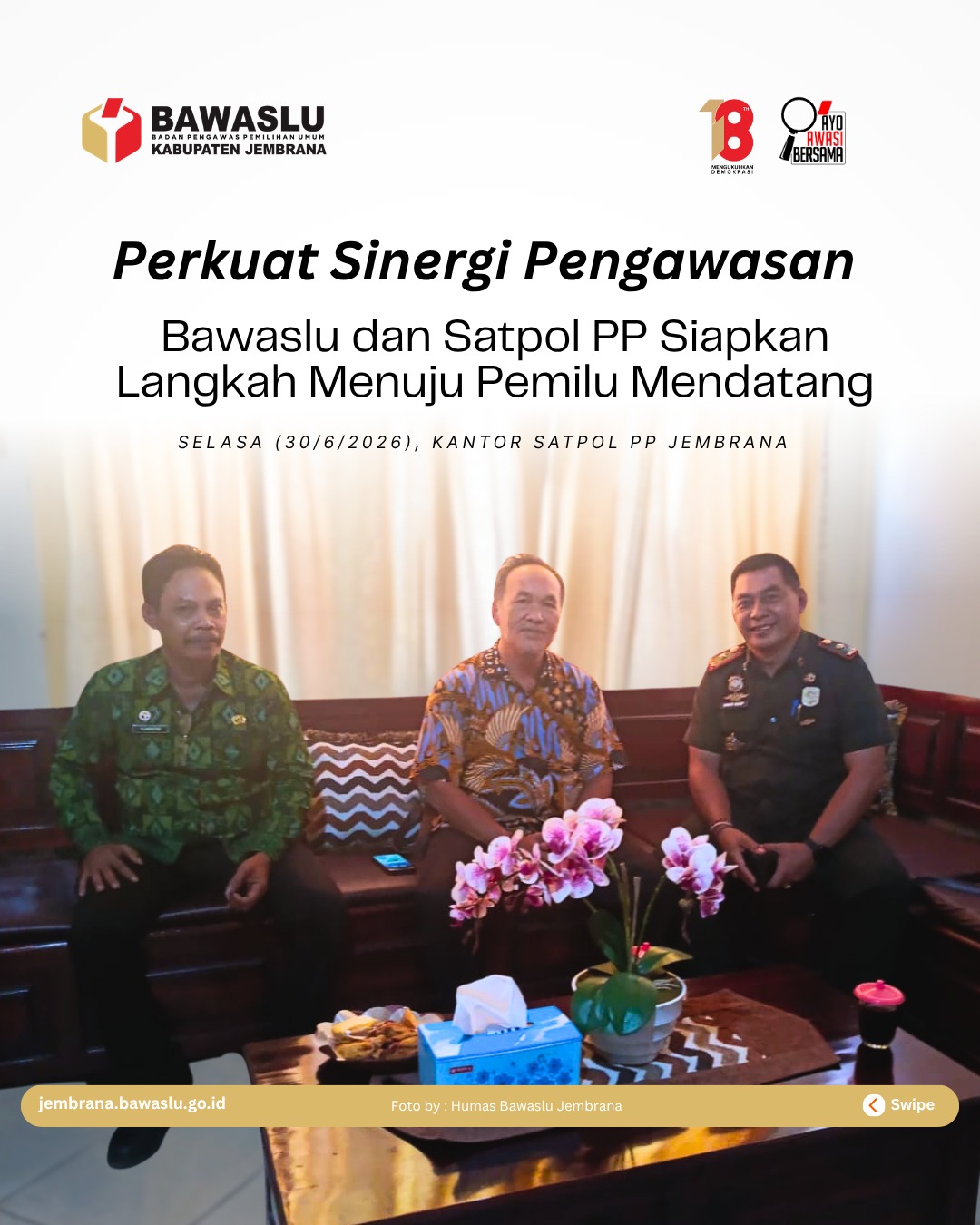 Perkuat Sinergi Pengawasan, Bawaslu dan Satpol PP Siapkan Langkah Menuju Pemilu Mendatang