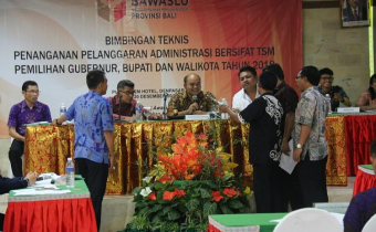 Bawaslu Bali Gelar Bimbingan Teknis Penanganan Pelanggaran Administrasi Bersifat TSM Bagi Panwas Kabupaten/Kota se-Bali 