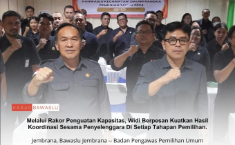 Melalui Rakor Penguatan Kapasitas, Widi Berpesan Kuatkan Hasil Koordinasi Sesama Penyelenggara Di Setiap Tahapan Pemilihan.