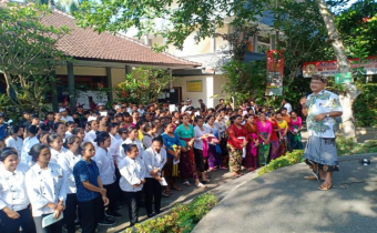 Gerakan Bawaslu Jaga Hak Pilih, Bawaslu Kabupaten Gianyar Mendatangi Pemilih Pemula (Siswa) SMK PGRI Kecamatan Payangan