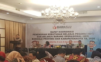 Rapat Koordinasi Pemenuhan Kebutuhan Belanja Pegawai (001) dan Belanja Barang Operasional (002) Bawaslu Provinsi dan Kab/Kota TA 2020