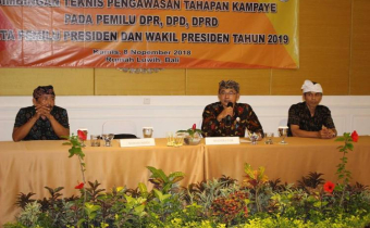 Singkronisasi langkah-langkah pada setiap tahapan Pemilu legislatif dan Pemilu Presiden dan Wakil Presiden Tahun 2019, Bawaslu menggelar Bimbingan Teknis dengan jajaran Panwaslucam se-Kabupaten Gianyar 