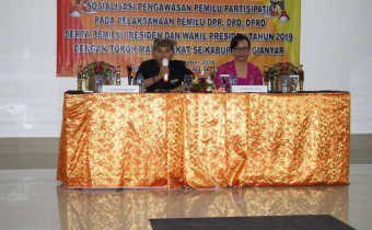 Sosialisasi Pengawasan Pemilu Partisipatif  Pada Pemilu Tahun 2019  dengan Tokoh Masyarkat se-Kabupaten Gianyar