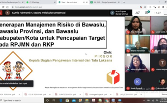 Rapat Sosialisasi Penerapan Manajemen Risiko Bagi Bawaslu Provinsi dan Bawaslu Kabupaten/Kota Tahun 2020