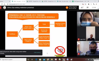 Bawaslu Provinsi Bali Mengikuti Rapat Daring terkait Pengendalian Gratifikasi yang diadakan oleh Pengawas Internal Bawaslu RI