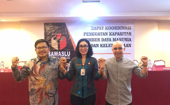 Bawaslu Provinsi Bali menjadi Narasumber Rakor Penguatan Kapasitas SDM dan Kelembagaan Bawaslu Kabupaten Jembrana.