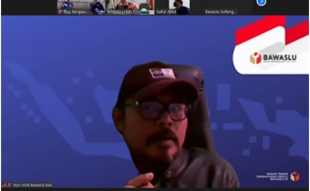 Rapat Daring Evaluasi Pelaksanaan & Pengawasan tahapan Verifikasi Faktual Calon Perseorangan dan Pencocokan dan Penelitian Daftar Pemilih