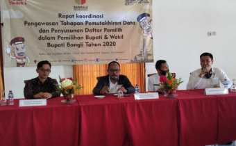Bawaslu Bali menghadiri Rakor Pengawasan Pemutakhiran Data dan Daftar Pemilih Pilkada Tahun 2020 di Kabupaten Bangli