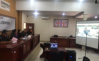 Video Conference Bawaslu Bali dengan Bawaslu Republik Indonesia terkait kebijakan menghadapi Covid-19 dan Langkah Pengawasan Pemilihan Pilkada 2020