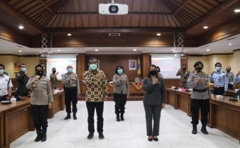 Sukseskan Pilkada Serentak Tahun 2020, Bawaslu Bali bersinergi dengan Kepolisian, Satpol PP, Polsus dan Pam Swakarsa