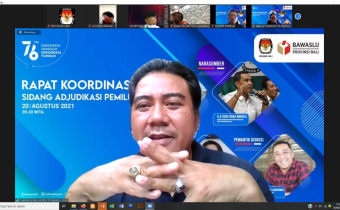 Satukan Pemahaman Adjudikasi, Bawaslu Dan KPU Provinsi Bali Gelar Rapat Koordinasi.