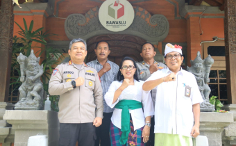 Dir Bimmas Polda Bali Sambangi Kantor Bawaslu Bali.