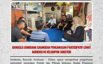 Bawaslu Jembrana Gaungkan Pengawasan Partisipatif Lewat Audiensi ke Kelompok SUKETEKI