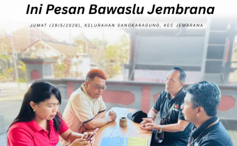  Kepala Lingkungan Pangkung Gondang dan Ketua Bawaslu Jembrana Konsolidasi Demokrasi